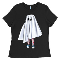 Black cute ghost Ladies Tee - BundleAndBundleShop