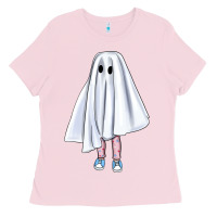 Bubblegum Pink cute ghost Ladies Tee - BundleAndBundleShop
