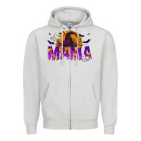 Dove Grey Halloween Mama Zipper Hoodie - texasbilliewilder