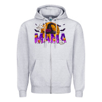 Heather Grey Halloween Mama Zipper Hoodie - texasbilliewilder