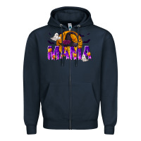 Navy Halloween Mama Zipper Hoodie - texasbilliewilder