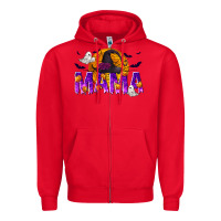 Red Halloween Mama Zipper Hoodie - texasbilliewilder