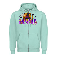 Seafoam Halloween Mama Zipper Hoodie - texasbilliewilder