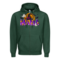 Sports Green Halloween Mama Zipper Hoodie - texasbilliewilder