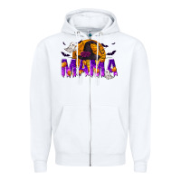 White Halloween Mama Zipper Hoodie - texasbilliewilder