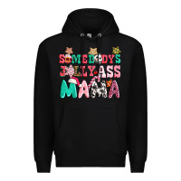 Black somebody jolly ass mama pink christmas Premium Hoodie - CowGirlArtShop
