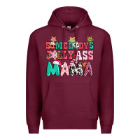 Burgundy somebody jolly ass mama pink christmas Premium Hoodie - CowGirlArtShop
