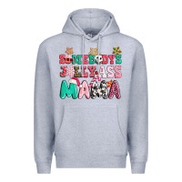 Heather Grey somebody jolly ass mama pink christmas Premium Hoodie - CowGirlArtShop
