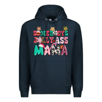 Navy somebody jolly ass mama pink christmas Premium Hoodie - CowGirlArtShop