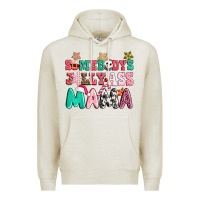 Oatmeal Heather somebody jolly ass mama pink christmas Premium Hoodie - CowGirlArtShop