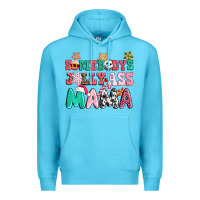 Ocean Blue somebody jolly ass mama pink christmas Premium Hoodie - CowGirlArtShop