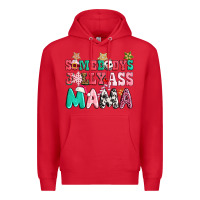 Red somebody jolly ass mama pink christmas Premium Hoodie - CowGirlArtShop