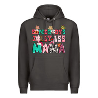 Smoke somebody jolly ass mama pink christmas Premium Hoodie - CowGirlArtShop