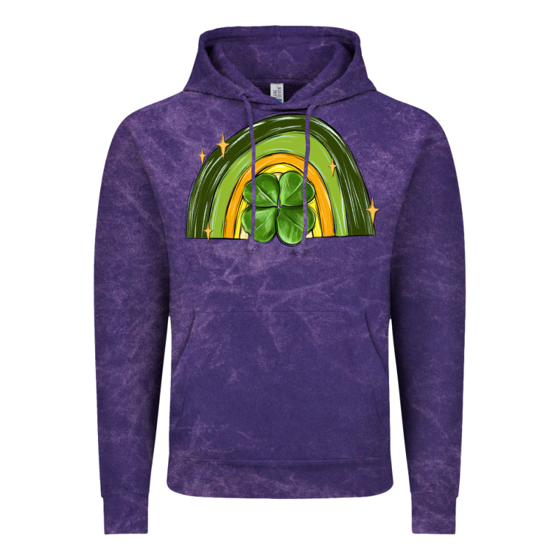 St Patrick S Day Shamrock Rainbow Vintage Hoodie by MaliasSmallBusiness | Teevron