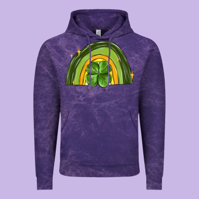 St Patrick S Day Shamrock Rainbow Vintage Hoodie Designed By Maliassmallbusiness