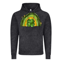 Vintage Black st patrick s day shamrock rainbow Vintage Hoodie - MaliasSmallBusiness