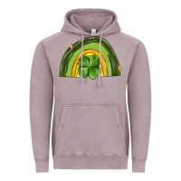 Vintage Zinc st patrick s day shamrock rainbow Vintage Hoodie - MaliasSmallBusiness