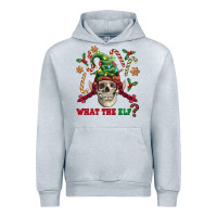 Heather Grey what the elf skull Urban Hoodie - FaDigitalArtStudio