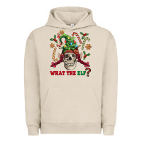 Pigment French Oak what the elf skull Urban Hoodie - FaDigitalArtStudio