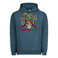 Pigment Midnight Navy what the elf skull Urban Hoodie - FaDigitalArtStudio