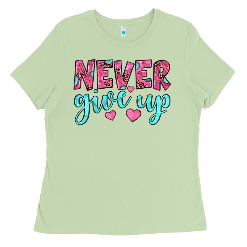 Never Give Up Ladies Tee by JahusDesignShop | Teevron