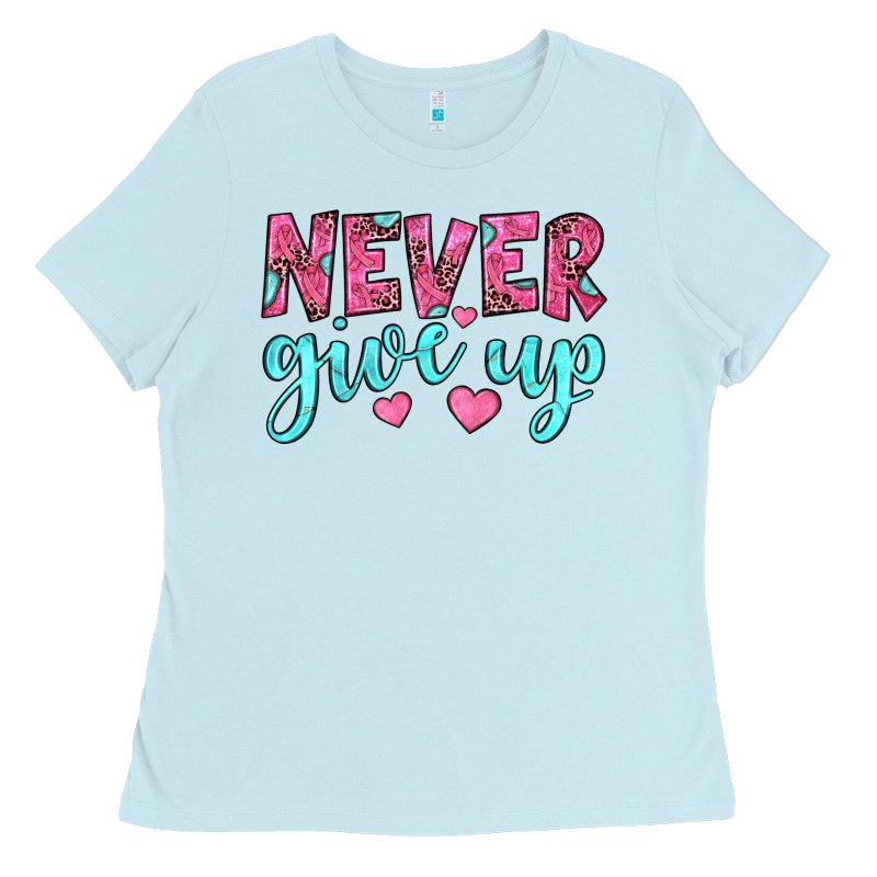 Never Give Up Ladies Tee by JahusDesignShop | Teevron