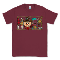 Burgundy noel snowman christmas Classic Tee - CowhideDigitalArt