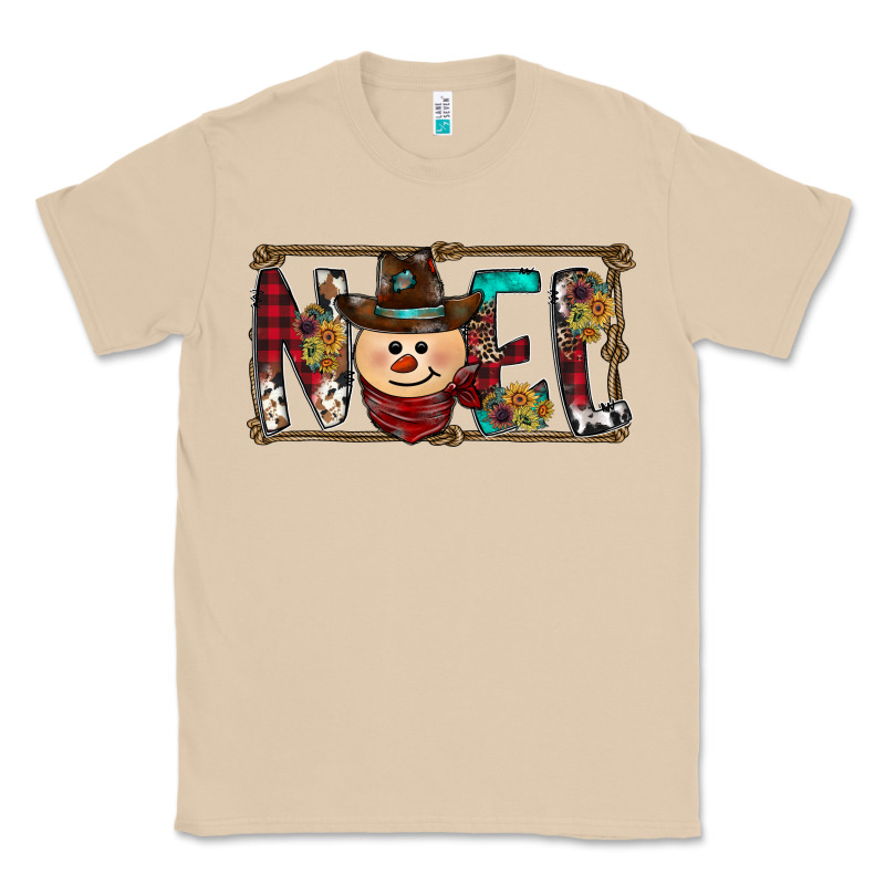 Noel Snowman Christmas Classic Tee by CowhideDigitalArt | Teevron