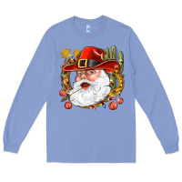 Colony Blue Cowboy Santa Long Sleeve Tee - BundleAndBundleShop