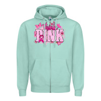 Seafoam Think pink Zipper Hoodie - NancyCooperArtShop