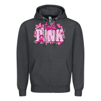 Smoke Think pink Zipper Hoodie - NancyCooperArtShop