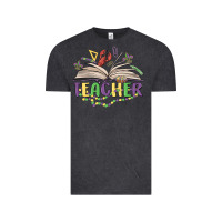 Vintage Black teacher mardi gras Vintage Tee - MaliasSmallBusiness