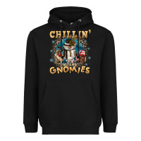 Black chillin with my gnomies Heavyweight Hoodie - CowGirlArtShop