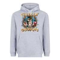 Heather Grey chillin with my gnomies Heavyweight Hoodie - CowGirlArtShop