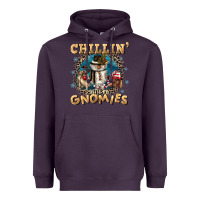 Plum chillin with my gnomies Heavyweight Hoodie - CowGirlArtShop
