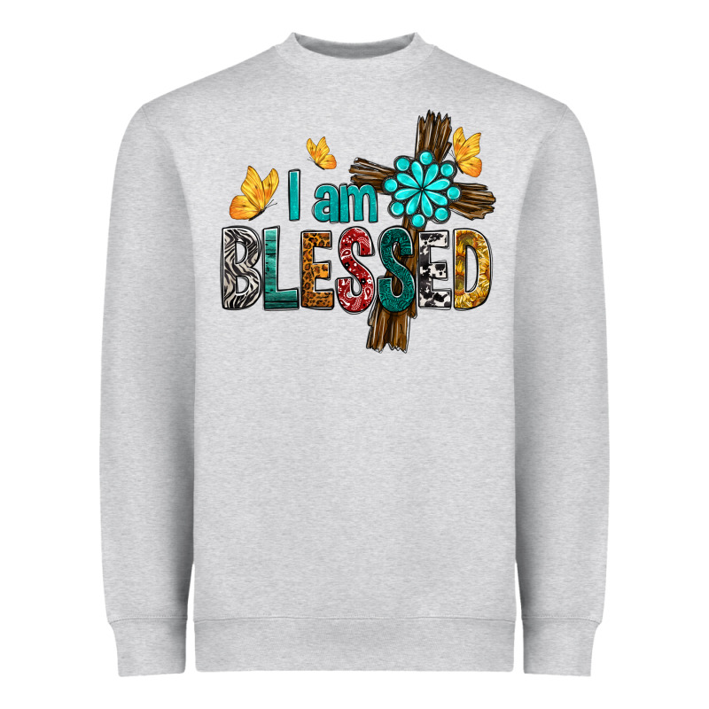 I Am Blessed Cross Heavyweight Sweatshirt by BundleAndBundleShop | Teevron