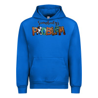 Cobalt Somebody's Problem Urban Hoodie - FaDigitalArtStudio
