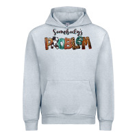 Heather Grey Somebody's Problem Urban Hoodie - FaDigitalArtStudio