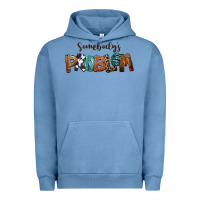 Pigment Pebble Blue Somebody's Problem Urban Hoodie - FaDigitalArtStudio