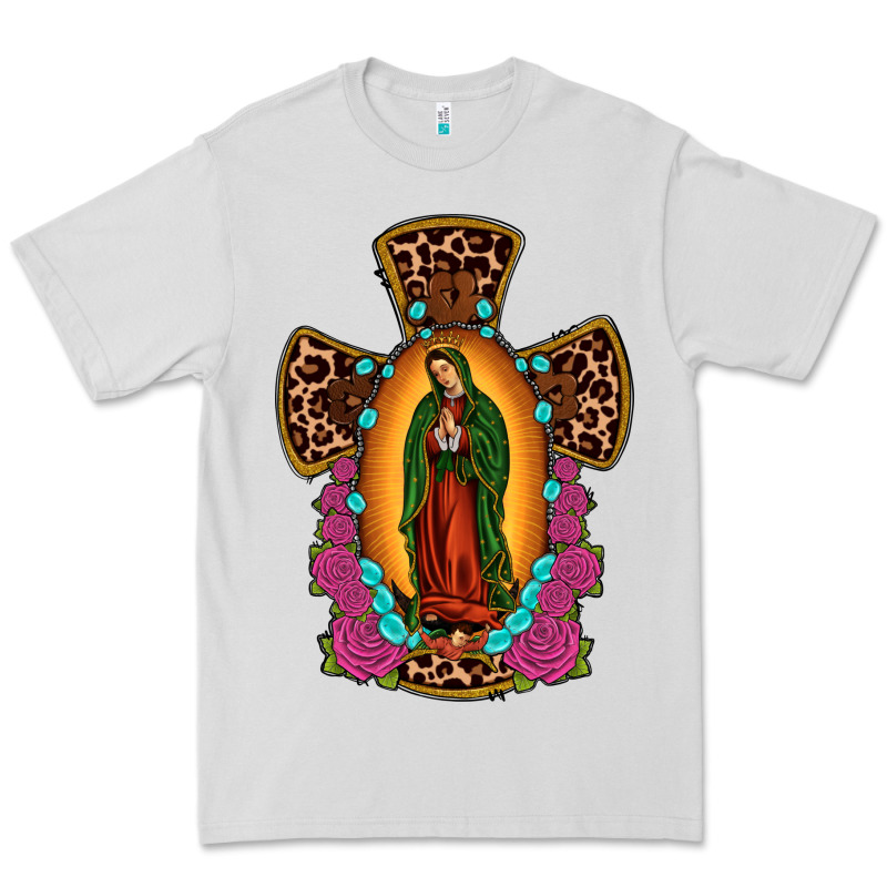 Our Lady Of Guadalupe Cross Premium Tee by JahusDesignShop | Teevron