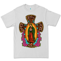 Dove Grey our lady of guadalupe cross Premium Tee - JahusDesignShop