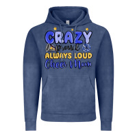 Vintage Denim crazy proud always loud cheer mom Vintage Hoodie - MaliasSmallBusiness