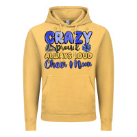 Vintage Mustard crazy proud always loud cheer mom Vintage Hoodie - MaliasSmallBusiness