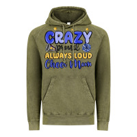 Vintage Olive crazy proud always loud cheer mom Vintage Hoodie - MaliasSmallBusiness