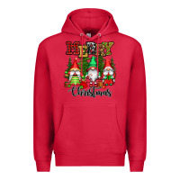 Cardinal merry christmas gnomes Premium Hoodie - CowGirlArtShop