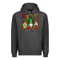 Charcoal Heather merry christmas gnomes Premium Hoodie - CowGirlArtShop