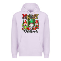 Lilac merry christmas gnomes Premium Hoodie - CowGirlArtShop
