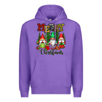 Purple merry christmas gnomes Premium Hoodie - CowGirlArtShop