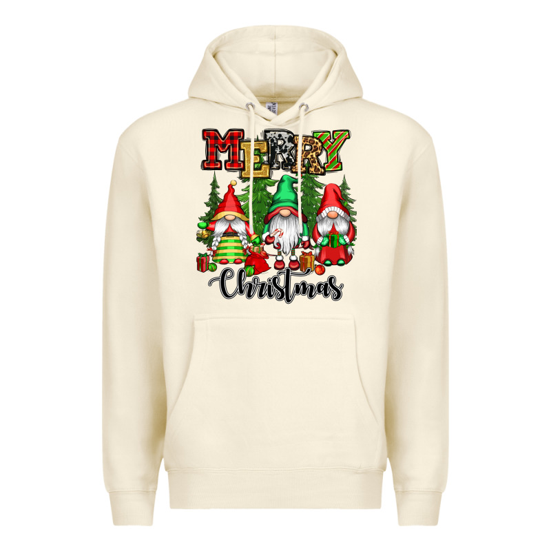 Merry Christmas Gnomes Premium Hoodie by CowGirlArtShop | Teevron