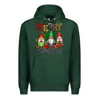 Sports Green merry christmas gnomes Premium Hoodie - CowGirlArtShop